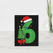 Number 6 Christmas 6 7 Matching 67 Meme Men Women  カード (正面)