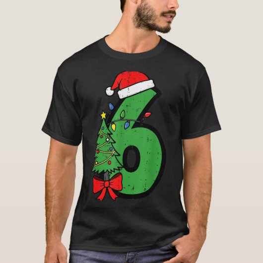 Number 6 Christmas 6 7 Matching 67 Meme Men Women  Tシャツ (正面)