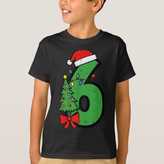 Number 6 Christmas 6 7 Matching 67 Meme Men Women Tシャツ (正面)