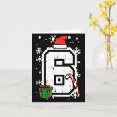 Number 6 Christmas 6 7 Xmas Matching 67 Meme Men W カード (黄色い花)