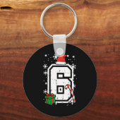 Number 6 Christmas 6 7 Xmas Matching 67 Meme Men W キーホルダー (正面)