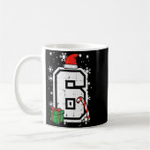 Number 6 Christmas 6 7 Xmas Matching 67 Meme Men W コーヒーマグカップ (左)