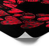 Number 6 - Cute Six Seven Hearts Matching 67 Valen ポスター (角)