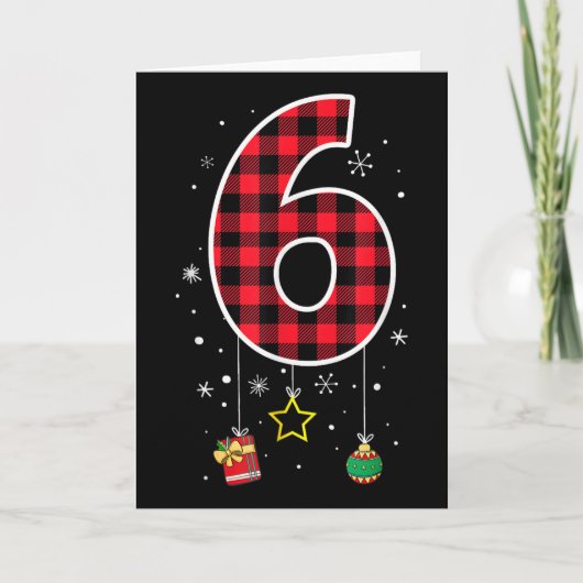 Number 6 Funny Meme Saying 6 7 Six Seven Christmas カード (正面)