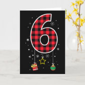 Number 6 Funny Meme Saying 6 7 Six Seven Christmas カード (黄色い花)