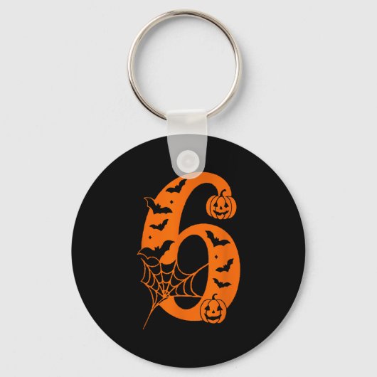 Number 6 Funny Meme Saying 6 7 Six Seven Halloween キーホルダー (正面)