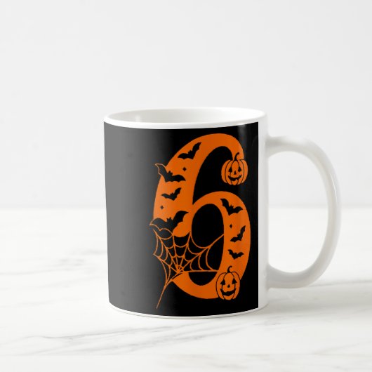 Number 6 Funny Meme Saying 6 7 Six Seven Halloween コーヒーマグカップ (右)
