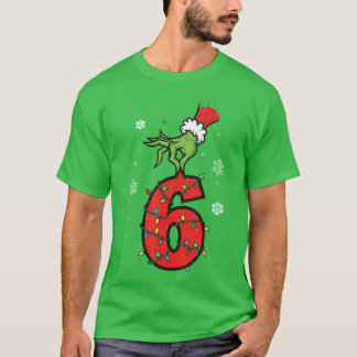 Number 6 Matching 67 Meme 6 7 Christmas Boys Youth Tシャツ