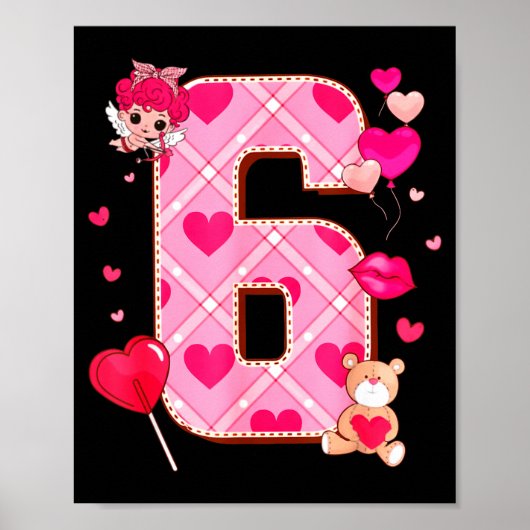 Number 6 Matching 67 Meme 6 7 Couple Matching Vale ポスター (正面)