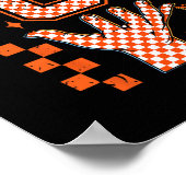 Number 6 Matching 67 Meme Checkered Halloween Cost ポスター (角)