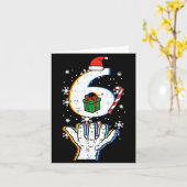 Number 6 Matching 67 Meme Christmas 6 7 Xmas Men W カード (黄色い花)