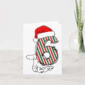 Number 6 Matching 67 Meme Christmas Costume Men Wo カード (正面)