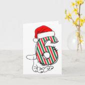 Number 6 Matching 67 Meme Christmas Costume Men Wo カード (黄色い花)