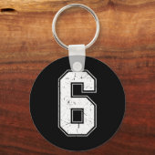 Number 6 Matching Costume 67 Meme Costume Distress キーホルダー (正面)
