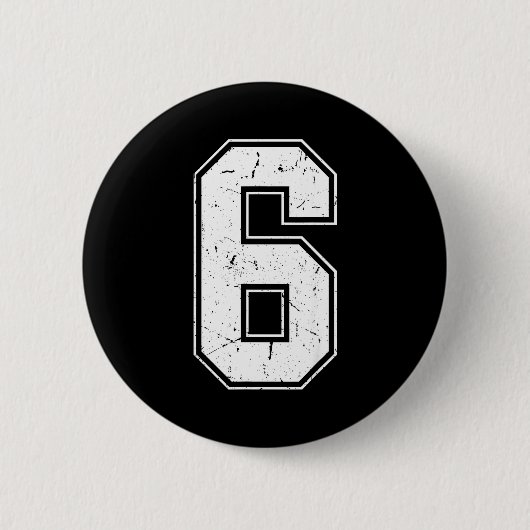 Number 6 Matching Costume 67 Meme Costume Distress 缶バッジ (正面)