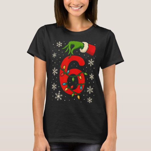 Number 6 Matching Six Seven Meme Christmas Boys Yo Tシャツ (正面)