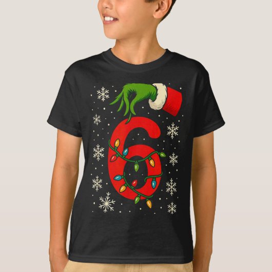 Number 6 Matching Six Seven Meme Christmas Boys Yo Tシャツ (正面)