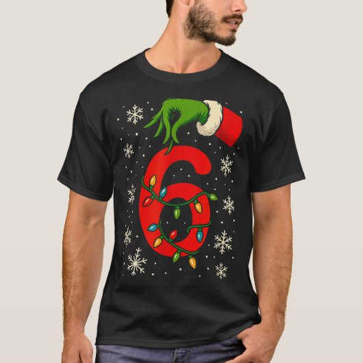 Number 6 Matching Six Seven Meme Christmas Boys Yo Tシャツ (正面)