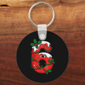 Number 6 Santa Costume Meme Christmas Matching Cou キーホルダー (正面)