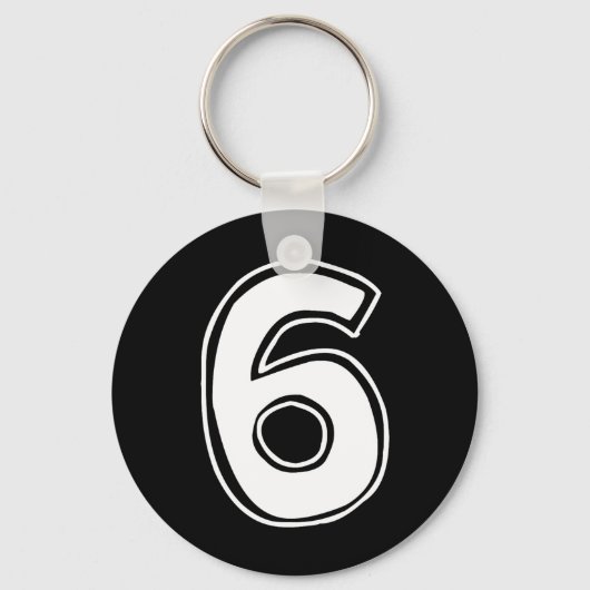 Number 6 Six Seven 6 7 Meme 67 Funny 6th Birthday  キーホルダー (正面)