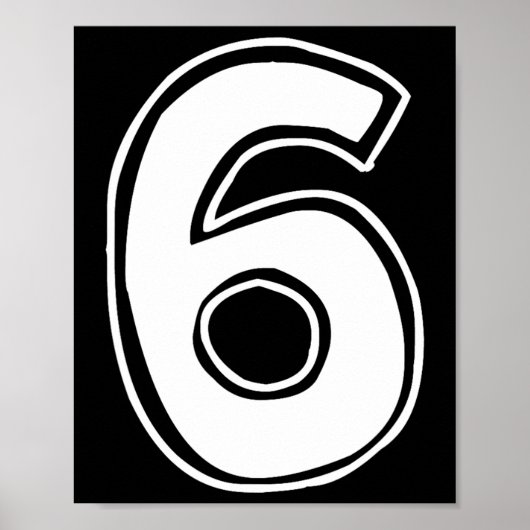 Number 6 Six Seven 6 7 Meme 67 Funny 6th Birthday  ポスター (正面)