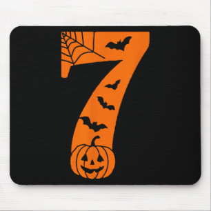 Number 7おもしろいミームことわざ6 7 Six Seven Halloween マウスパッド