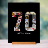 Number 70フォトコラージュ アクリルサイン (ニュートラル)