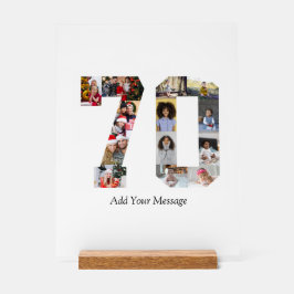 Number 70フォトコラージュ アクリルサイン