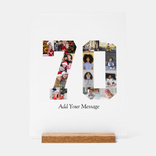 Number 70フォトコラージュ アクリルサイン (正面)