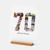 Number 70フォトコラージュ アクリルサイン (傾斜)