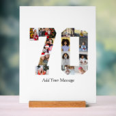 Number 70フォトコラージュ アクリルサイン (ニュートラル)