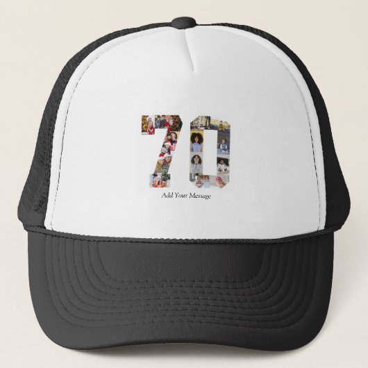 Number 70フォトコラージュ キャップ (正面)