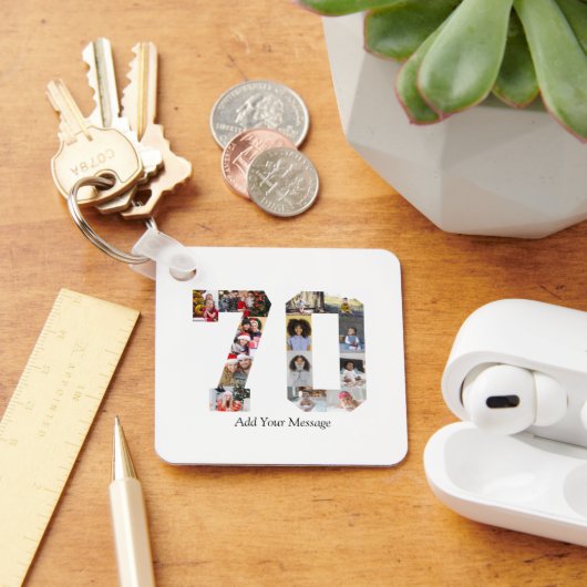 Number 70フォトコラージュ キーホルダー (デスク)