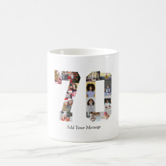 Number 70フォトコラージュ コーヒーマグカップ