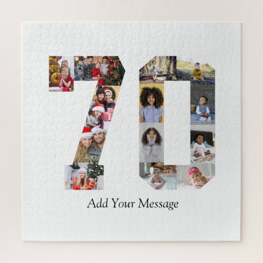 Number 70フォトコラージュ ジグソーパズル (縦)