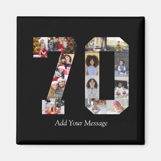 Number 70フォトコラージュ マグネット (正面)