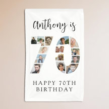 Number 70 Photo Co|lage 70歳の誕生日パーティー