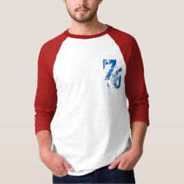 number-76 tシャツデザイン赤白青USA Tシャツ