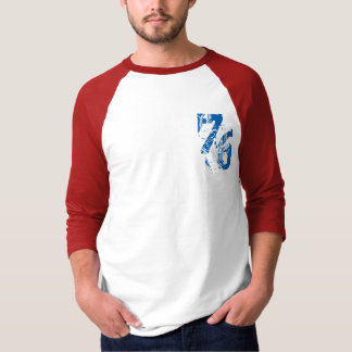 number-76 tシャツデザイン赤白青USA Tシャツ