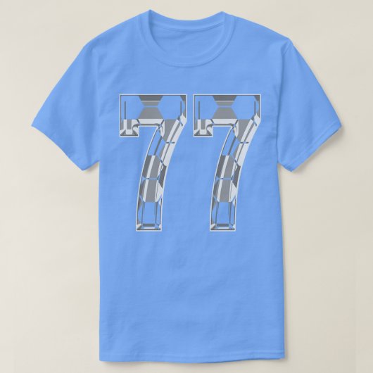 Number 77 Jersey 77 Mom Playerファン Tシャツ (デザイン正面)
