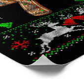 Number 7 67 Meme Funny Ugly Xmas Christmas Sweater ポスター (角)