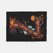 Number 7 67 Meme Halloween Pumpkin Costume Matchin フリースブランケット (正面(横))