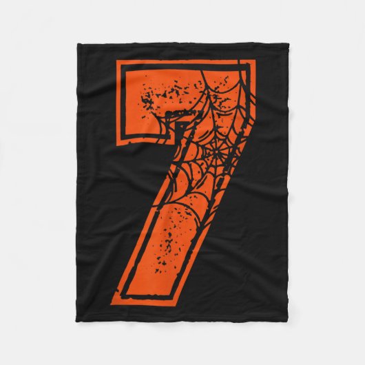 Number 7 67 Meme Halloween Pumpkin Costume Matchin フリースブランケット (正面)