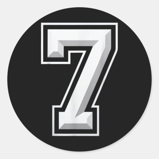 Number 7 67 Meme Matching ラウンドシール (正面)