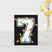 Number 7 7th Birthday Boy Christmas Happy Birthday カード (黄色い花)