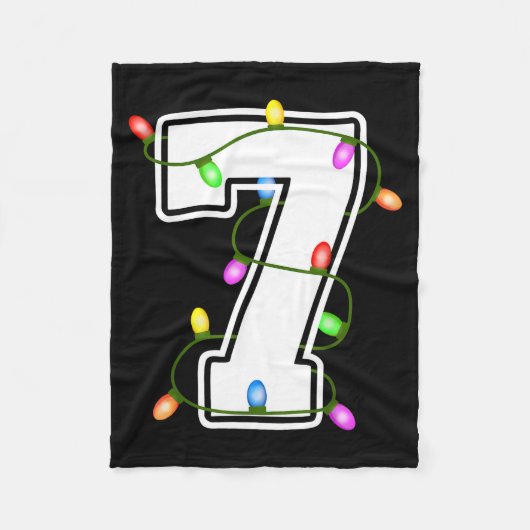 Number 7 7th Birthday Boy Christmas Happy Birthday フリースブランケット (正面)