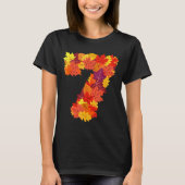 Number 7 7th Birthday Seven Thanksgiving Fall Happ Tシャツ (正面)