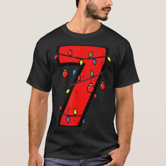 Number 7 Christmas 6 7 Matching 67 Meme Men Women  Tシャツ (正面)