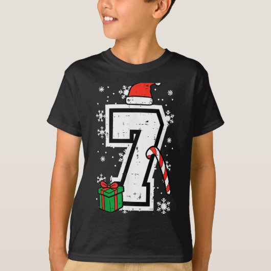 Number 7 Christmas 6 7 Xmas Matching 67 Meme Men W Tシャツ (正面)