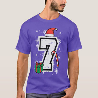 Number 7 Christmas 6 7 Xmas Matching 67 Meme Men W Tシャツ